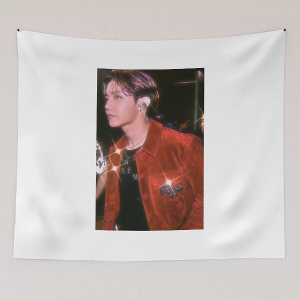 Item preview, jhope red suit 90s aesthetic designed and sold by rebsunn.