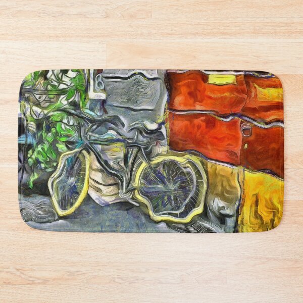 Item preview, Bicycle on Sidewalk Milan Italy KPA designed and sold by karynpeters.