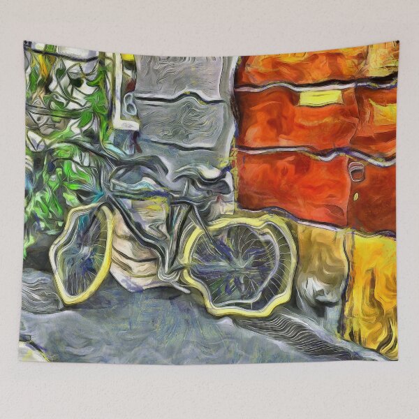 Item preview, Bicicleta en la acera Milán Italia KPA designed and sold by karynpeters.