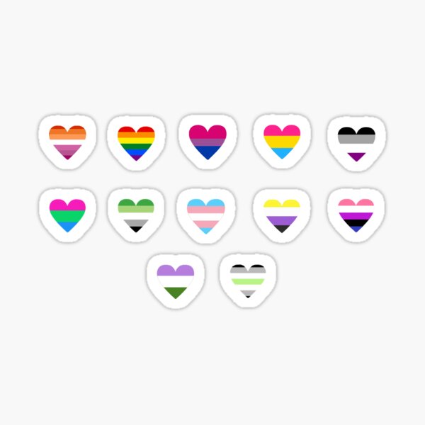 Mini Nonbinary Pride Heart Stickers – Queer Collective