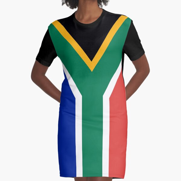 Flag of South Africa Graphic T-Shirt Dress