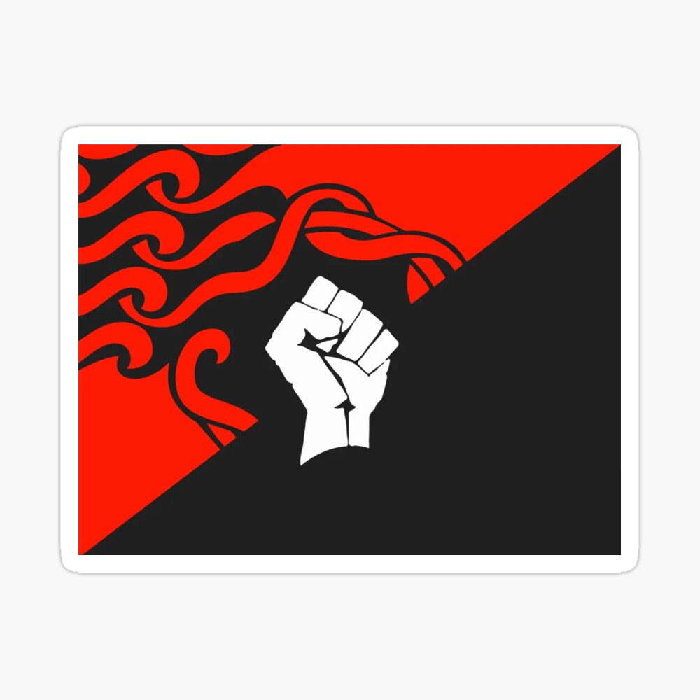 Christian Flag Black Chi Rho Antifa Sticker for Sale by