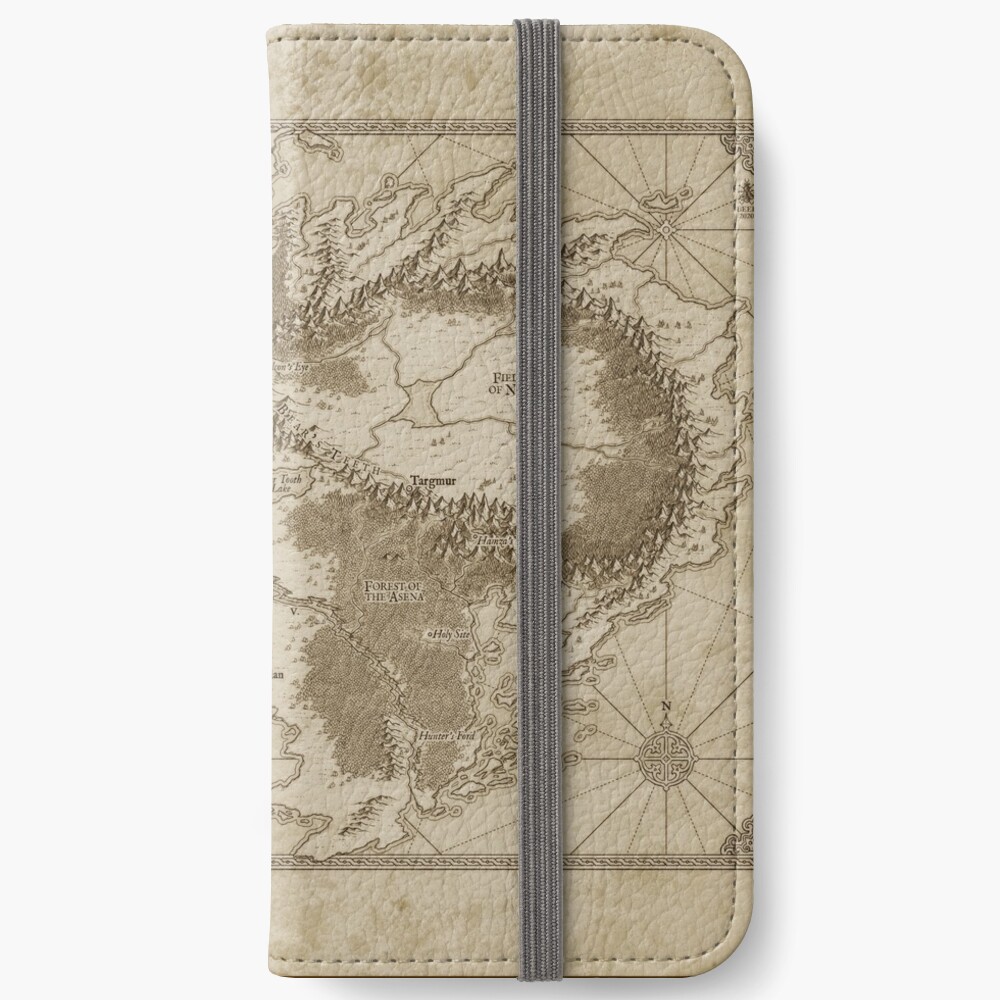 Altaica Fantasy Map Prints - Map for The Chronicles of Altaica (Artwork by Misty Beee) iPhone Wallet