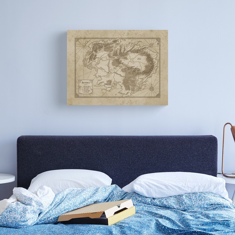 Altaica Fantasy Map Prints - Map for The Chronicles of Altaica (Artwork by Misty Beee) Canvas Print
