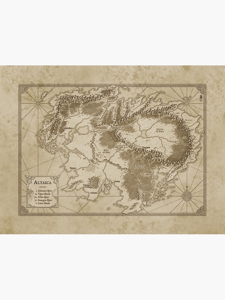 Altaica Fantasy Map Prints - Map for The Chronicles of Altaica (Artwork by Misty Beee) by tracymjoyce