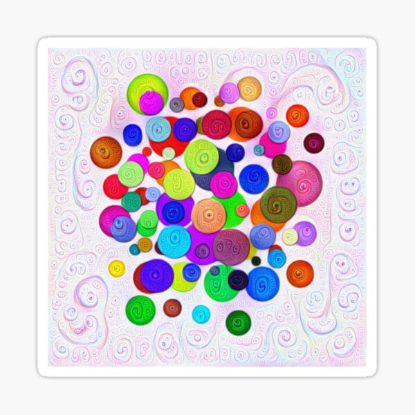 Item preview, #DeepDream Color Circles Visual Areas 5x5K v1448388480 designed and sold by blackhalt.