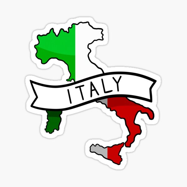 Autocollant de carte de drapeau de l'Italie Sticker