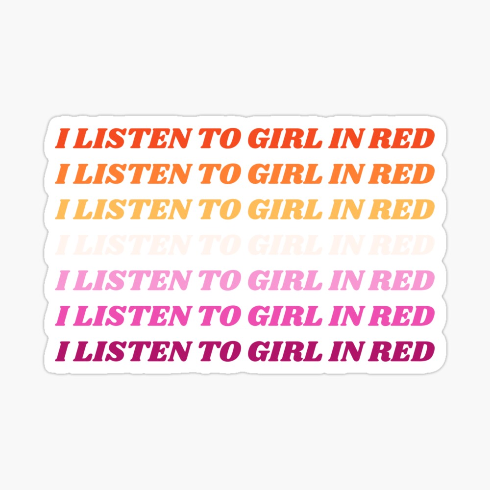 I Listen To In Red - Lesbian Flag" Poster for Sale by alanxshby | Redbubble