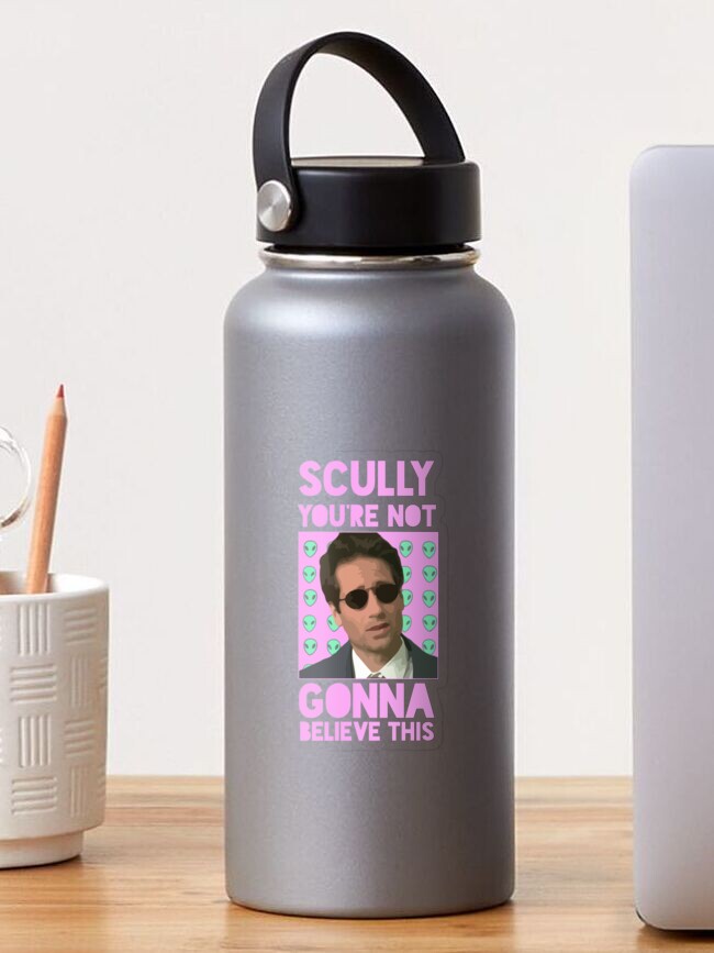 Thumbnail 1 of 3, Sticker, Mulder X-Files "Scully you're not gonna believe this" designed and sold by olly88.