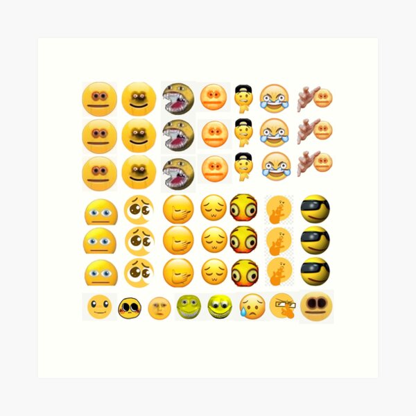 Shush Cursed Emoji | Art Board Print