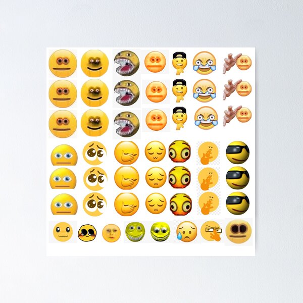 Cursed Emojis Pack Poster for Sale by Kaito Designs