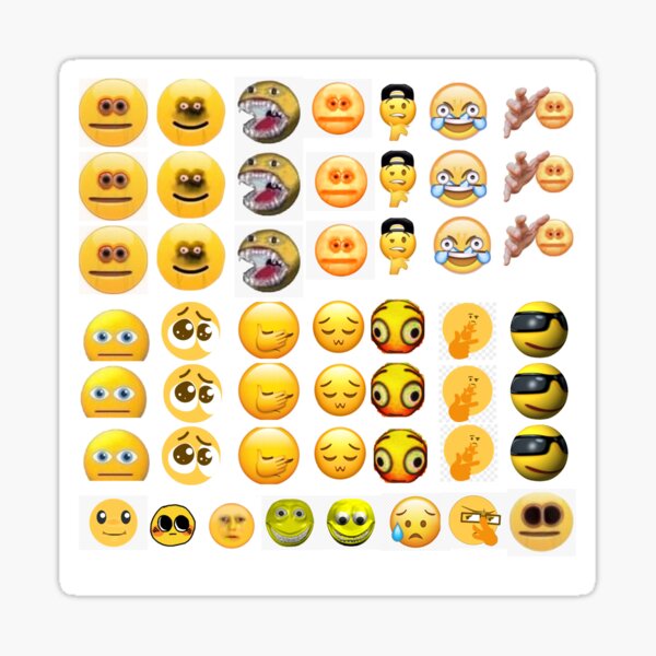 Cursed Emoji Pack Art Board Print for Sale by 45seals