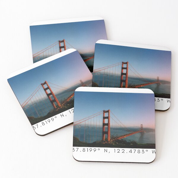 Item preview, Golden Gate Bridge coordinates designed and sold by Meaningfully.