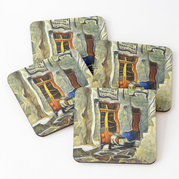 Item preview, Mykonos Narrow Stone Street Greece KPA designed and sold by karynpeters.