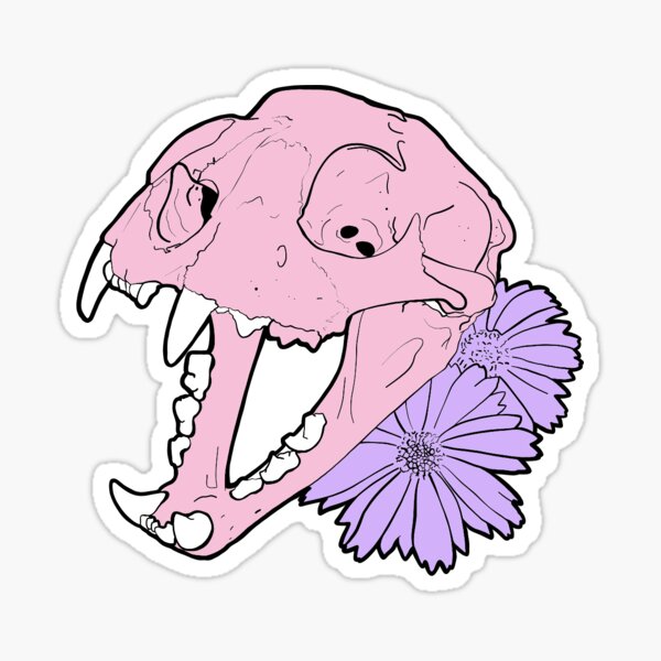 Cat Skull Moon Magik Sticker