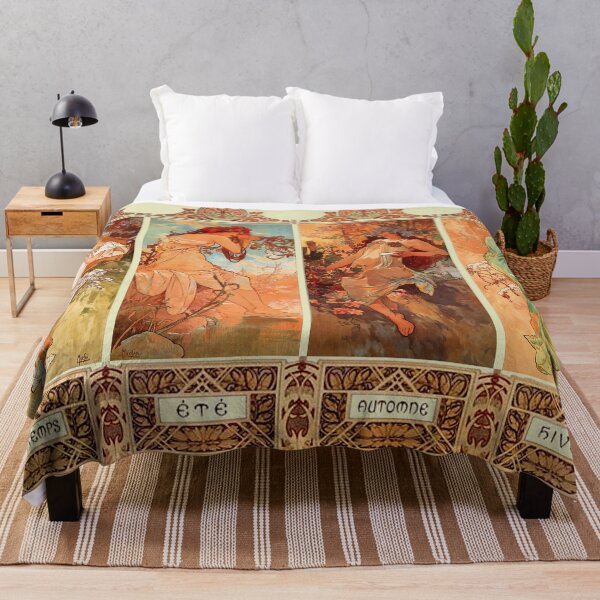 Item preview, Alphonse Mucha Four Seasons Art Nouveau designed and sold by JoolyA.