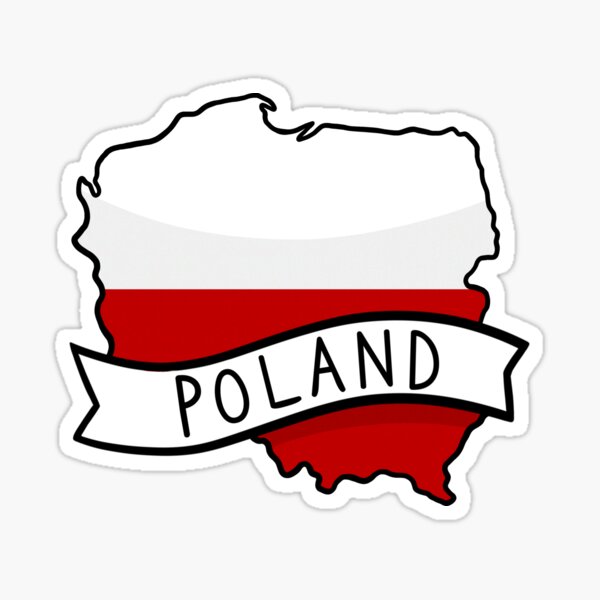 Poland Flag Map Sticker Sticker