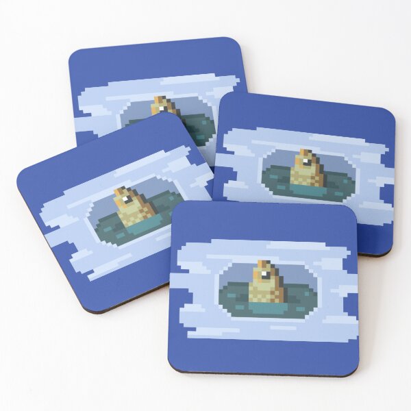 Item preview, Pixelated fish come up from hole on the ice designed and sold by HopeDetour.