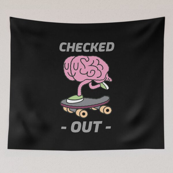 Item preview, Checked Out - Skateboard Smiling Brain Vacation designed and sold by justinf24.