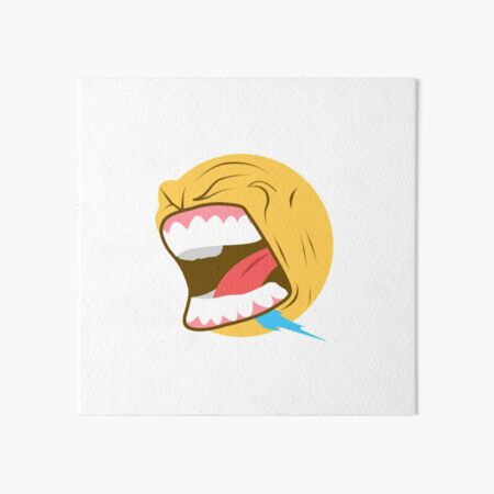 fire eyes - adorable cursed emoji | Art Board Print