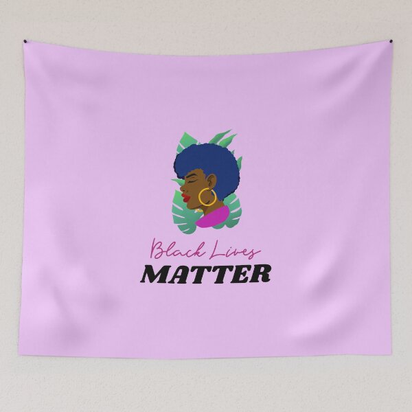 Item preview, Black Lives Matter African American Woman with Afro with Leaves designed and sold by javes93.