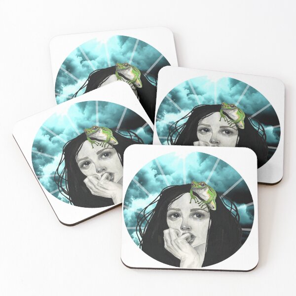 Item preview, A girl and her frog watching the apocalypse designed and sold by Deann Acton.