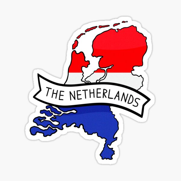 Respect gat seinpaal The Netherlands Flag Map Sticker" Sticker for Sale by Drawingvild |  Redbubble