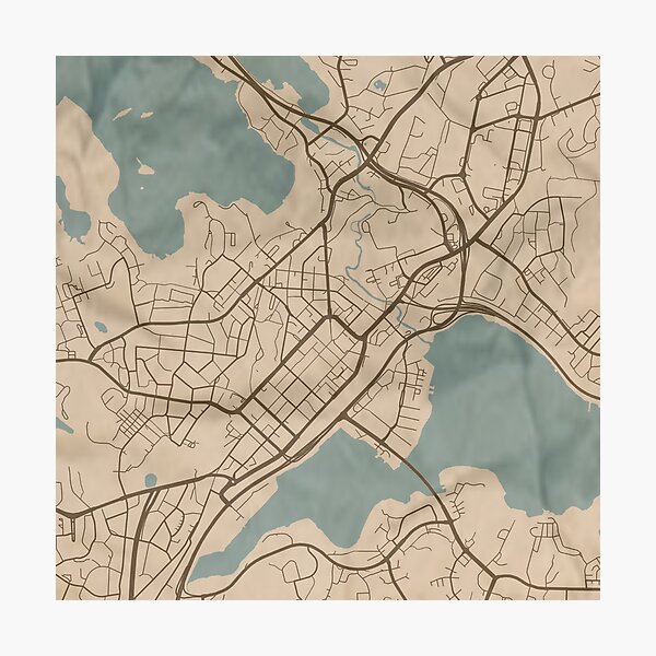 Item preview, Jyvaskyla Sepia Map designed and sold by CPTVDesign.