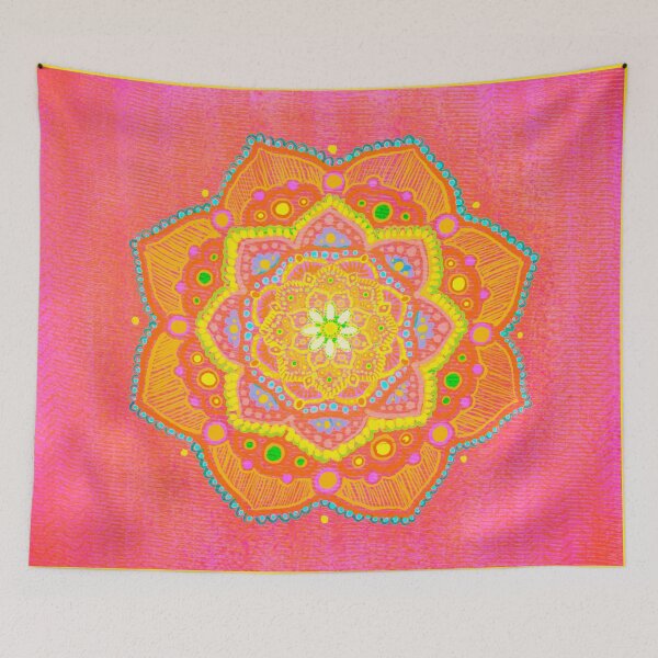 Item preview, energizing flower mandala designed and sold by creepyaliengirl.