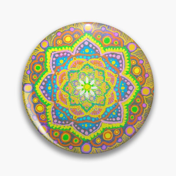 Artikelvorschau, azurblau energetisierendes Blumenmandala entworfen und verkauft von creepyaliengirl.