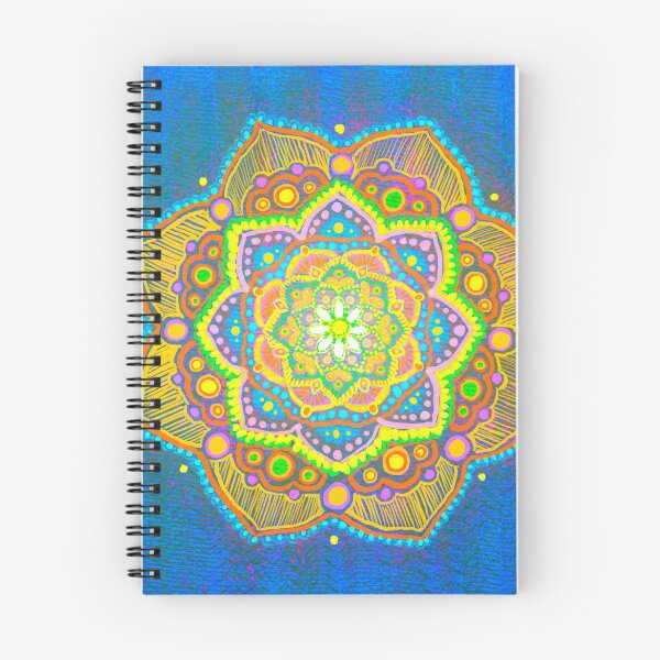 Item preview, azure energizing flower mandala designed and sold by creepyaliengirl.