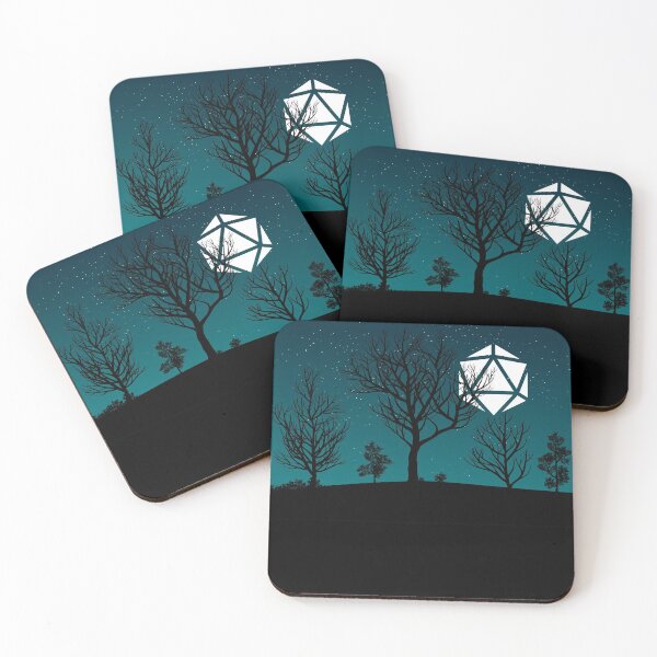 Item preview, Scary Night Dead Trees D20 Dice Moon Tabletop RPG Maps and Landscapes designed and sold by pixeptional.