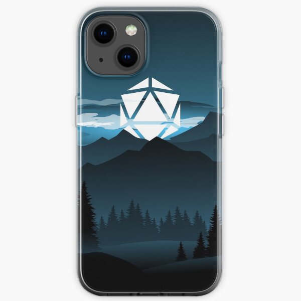 Cartes et paysages RPG de table Mountain Dune D20 Dice Coque souple iPhone
