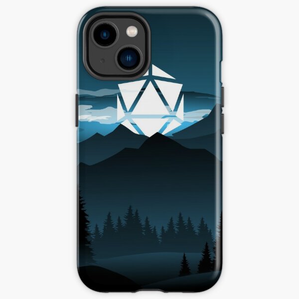 Mountain Full Moon D20 Dice Tabletop RPG Maps and Landscapes iPhone Tough Case