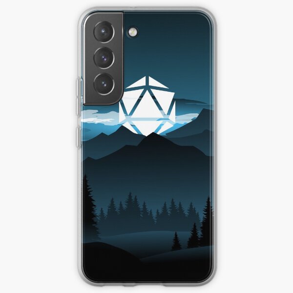 Mountain Full Moon D20 Dice Tabletop RPG Maps and Landscapes Samsung Galaxy Soft Case