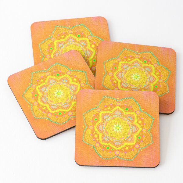 Item preview, warm energizing flower mandala designed and sold by creepyaliengirl.