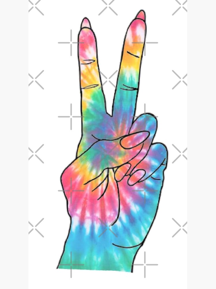 Tie Dye Peace Sign Poster By C17b Redbubble 