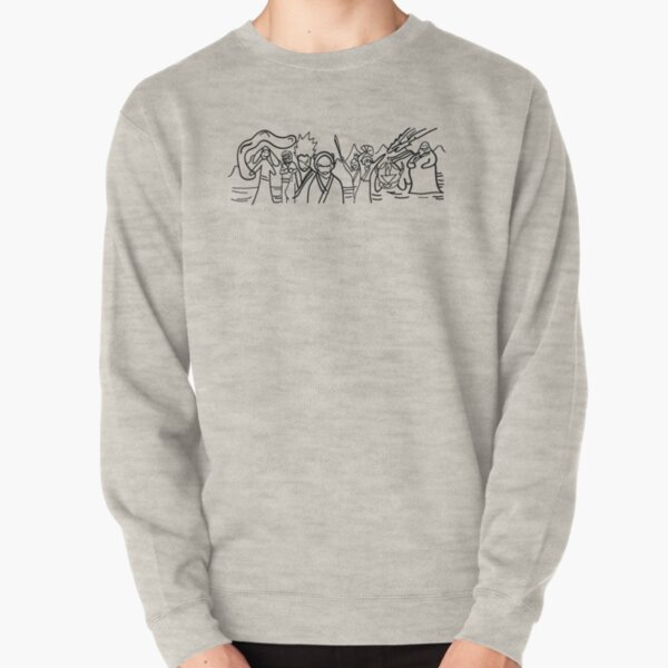 Sokka's Finale Drawing of the Avatar Gang Pullover Sweatshirt
