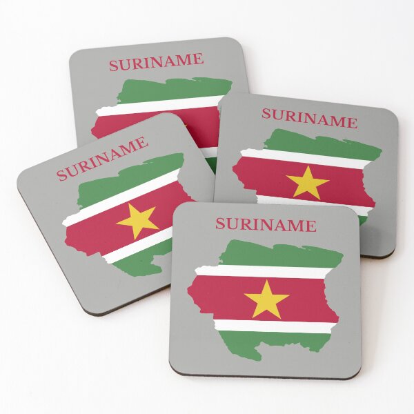 Item preview, Suriname Map Flag designed and sold by marosharaf.