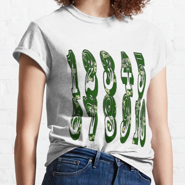 Green canal flowers numbers Classic T-Shirt