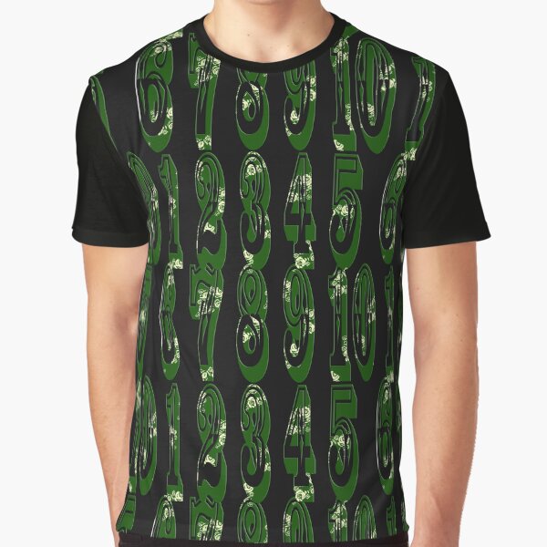 Green canal flowers numbers Graphic T-Shirt