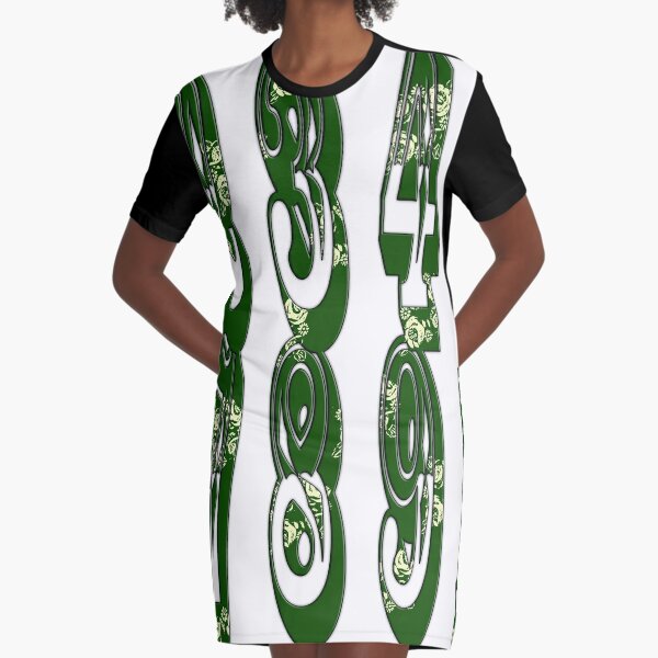 Green canal flowers numbers  Graphic T-Shirt Dress
