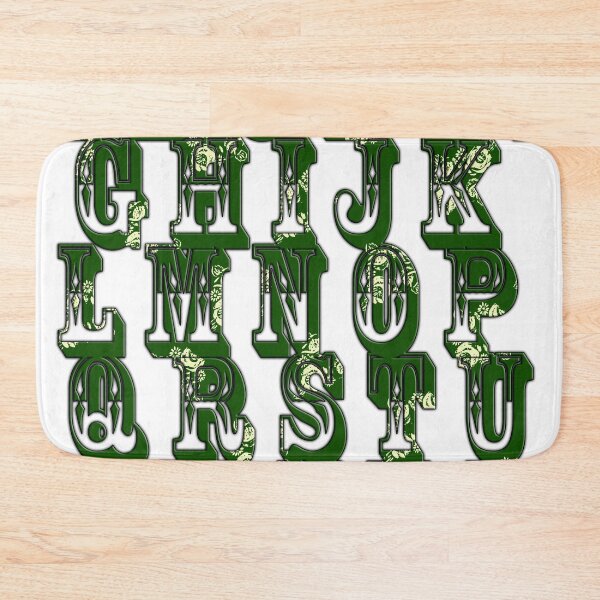 Item preview, Green Canal Flowers Alphabet designed and sold by designbywhacky.