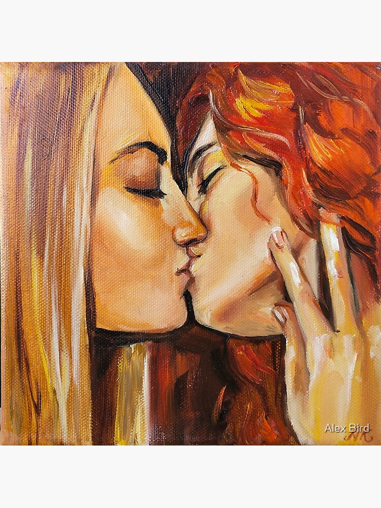Art leabian kiss  Art Print for Sale by Alex Bird |  Redbubble