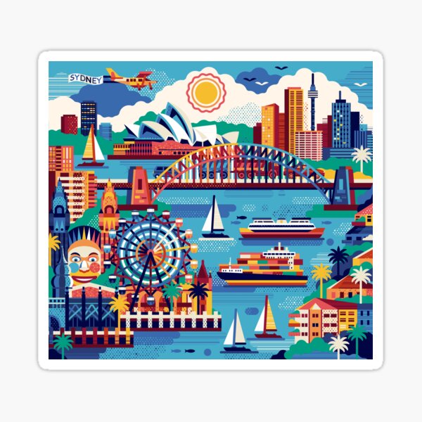 Item preview, Sydney Travel Poster. Sydney, Australia -  Skyline designed and sold by Moloko88.