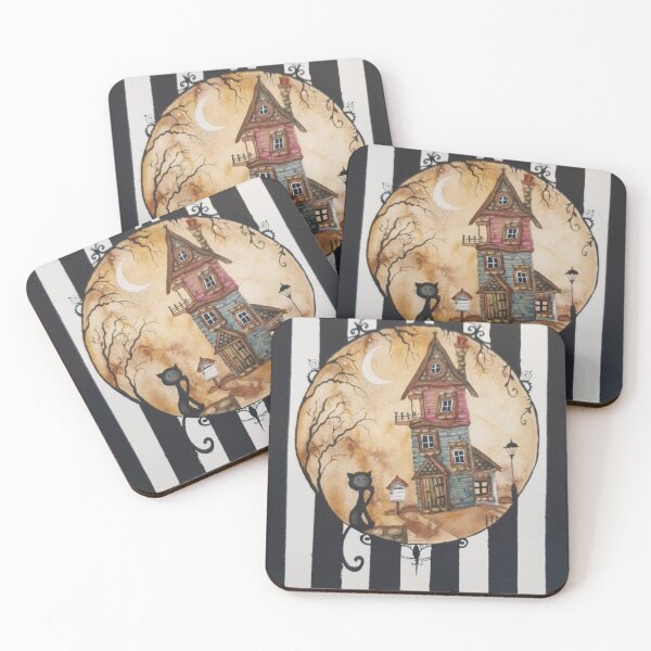 The house and the pussycat Coasters (Set of 4)