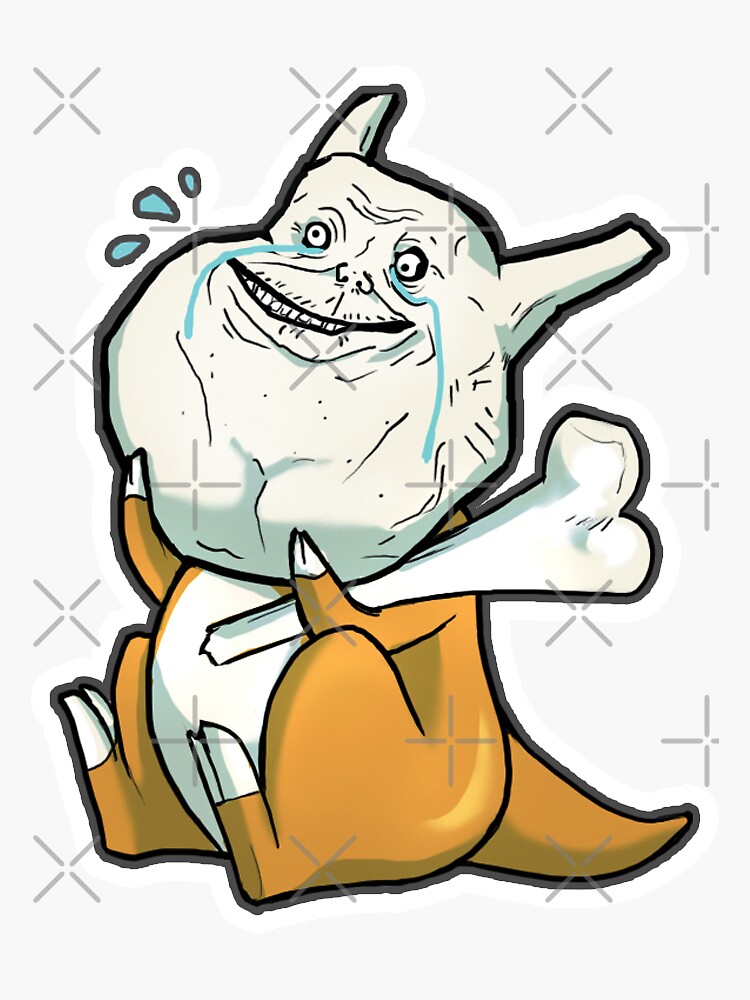 Thumbnail 3 of 3, Sticker, Forever Alone Cubone Sticker designed and sold by Sabtastic.