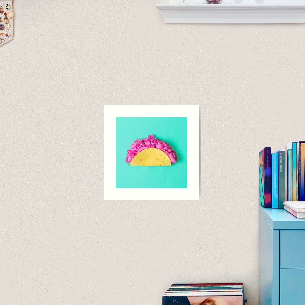 Tacos with flowers Art Print