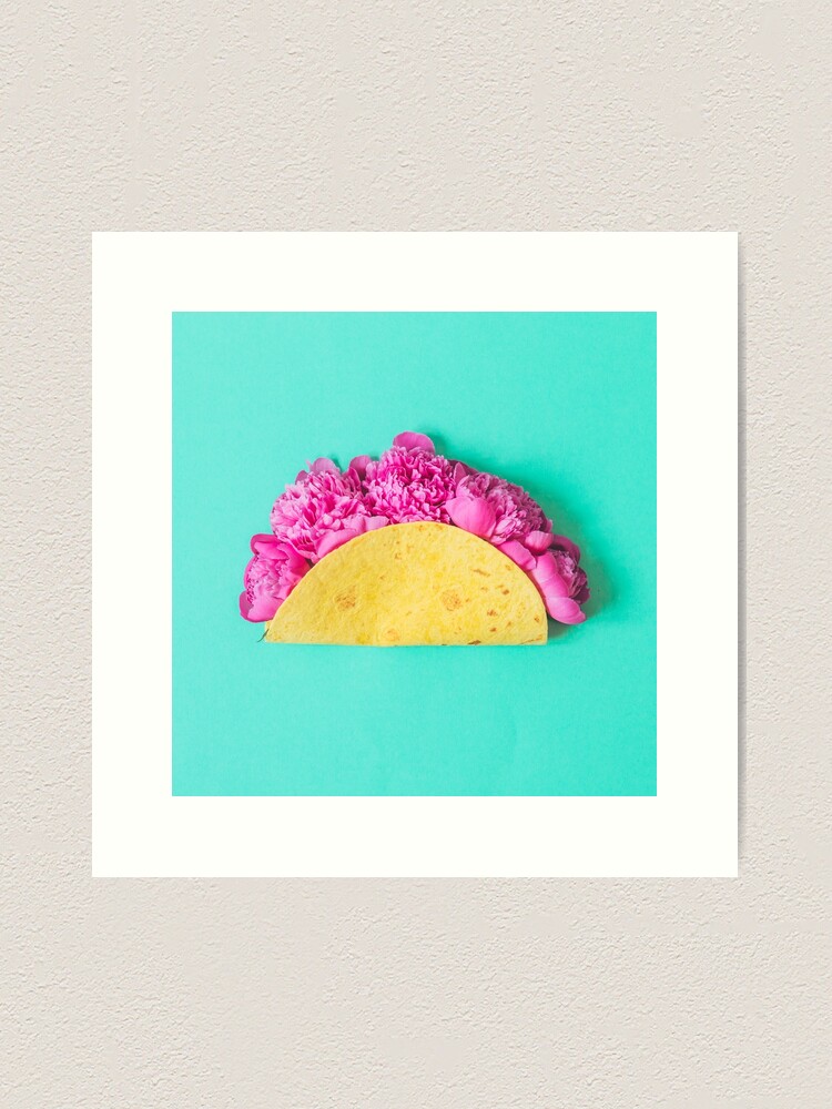 Alternate view of Tacos with flowers Art Print