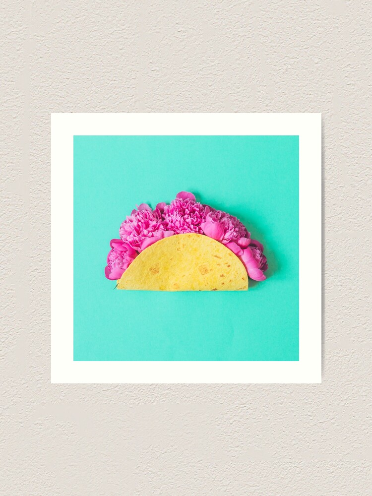 Alternate view of Tacos with flowers Art Print